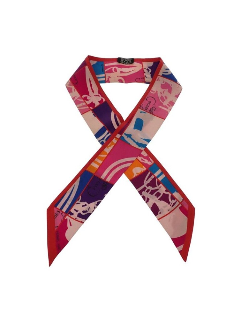 Hermes Brides de Gala En Desordre Order 13 Scarf Silk Red Rouge - Picture 6 of 12